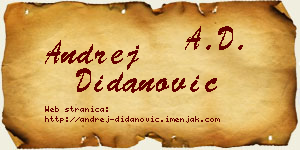 Andrej Didanović vizit kartica